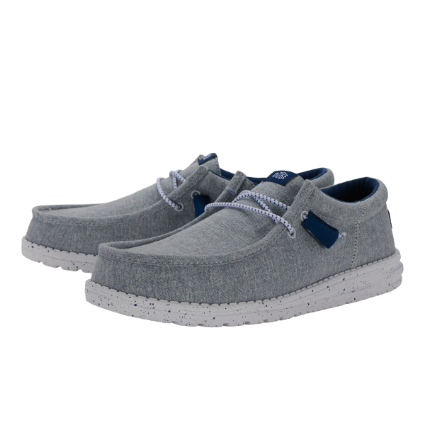 Wally Funk Heathered Knit - Grey Blue