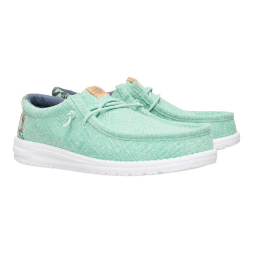 Wally Palm Jute - Dawn Blue/Celadon Green