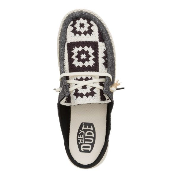 Wendy Slip Cottage Crochet - Black/Multi