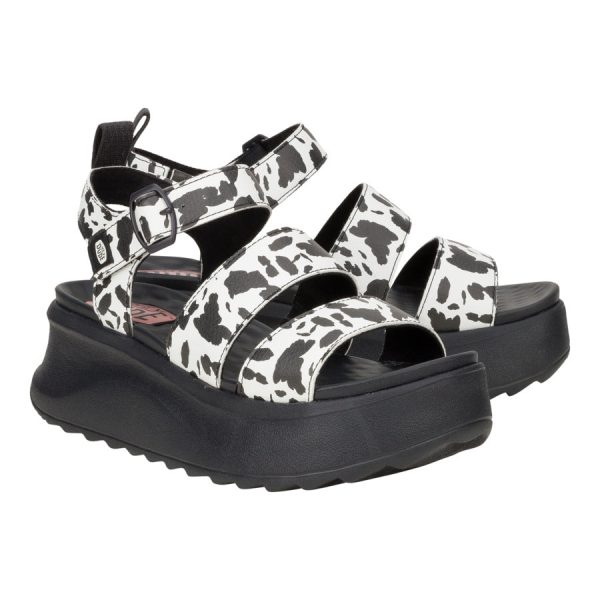 Delray Buckle Animal - Black/White