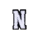 Letter N Patch - N Black/White