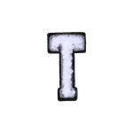 Letter T Patch - T Black/White