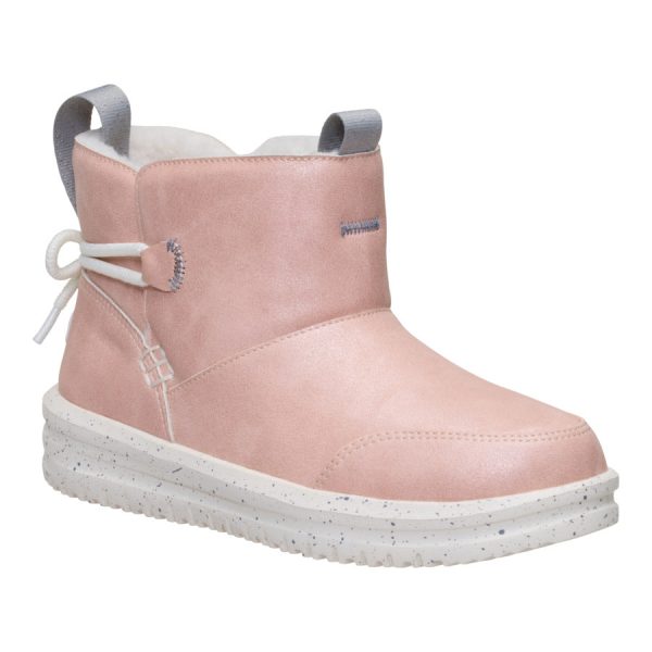 Camden Bow Boot Youth Cozy - Sparkle Pink