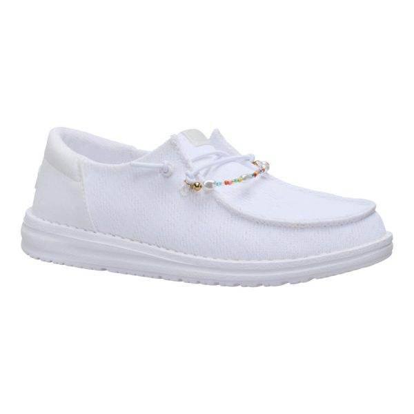 Wendy Funk Mesh Shoelry - White