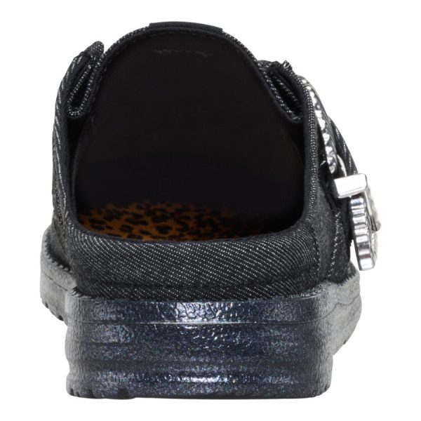 Wendy Slip Buckle Denim - Black/Black