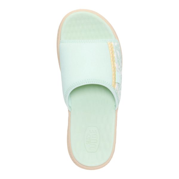 Tide Espadrille Slide - Celadon Green/Multi