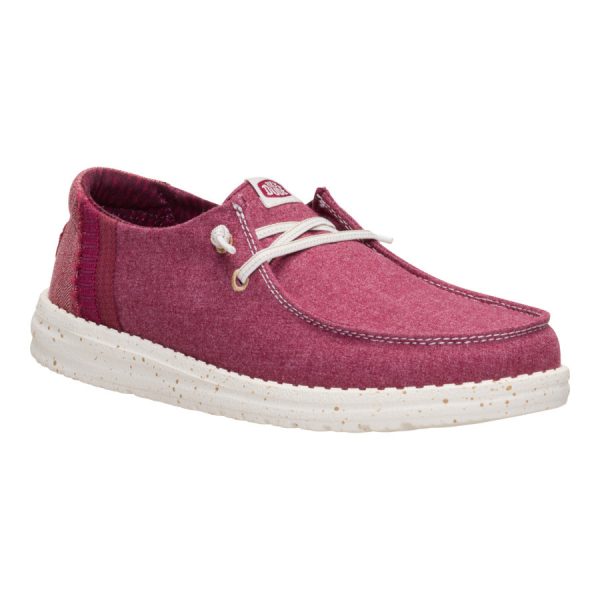 Wendy Break Brushed Linen - Burgundy