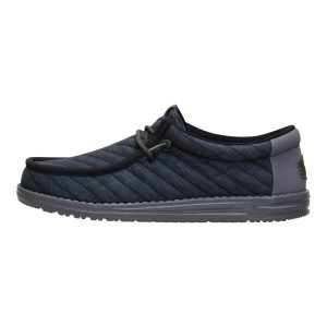 Wally Washed Quilt - Black/Grey