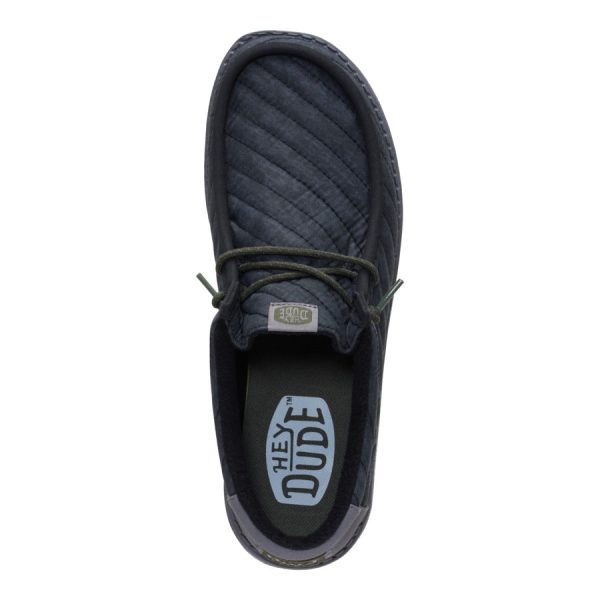 Wally Washed Quilt - Black/Grey
